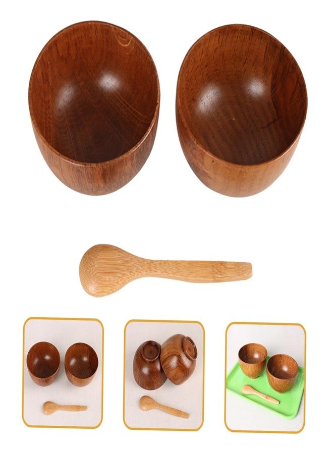 INOOMP Wooden Scooping Toy with 2 Bowls and Spoon Preschool Plaything for Toddlers Ages 1-3 Enhances Hand-Eye Coordination and Sensory Skills Montessori Kitchen Utensils Toy - Image 2