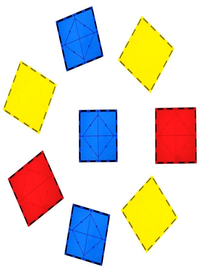 Gemmicc 8 PCS Large Magnetic Tiles,Jumbo Magnet Base Plates,STEM Magnetic Building Blocks for Kids Boys Girls - Image 5