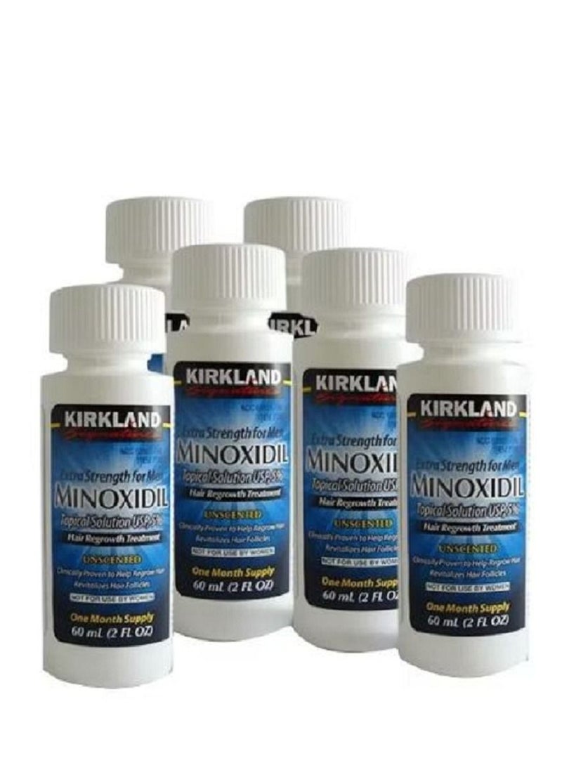 Kirkland Signature - Pack Of 6 Minoxidil 5% Extra Strength Hair Regrowth Bottles 60ml - Image 1