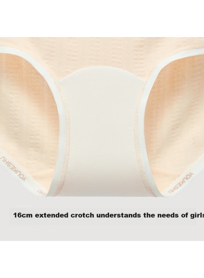 Youkeshu class A Baby Cotton Underwear For Girls 10a Antibacterial Mite-proof Mulberry Silk Extended Crotch Seamless Triangle Panties - Image 2