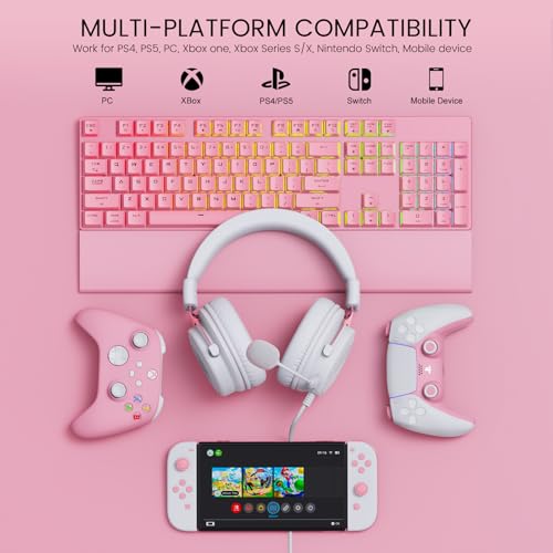 EKSA E900 Gaming Headset with Microphone - PC Headset with Detachable Noise Canceling Mic, 3D Surround Sound, Wired Headphone for PS4, PS5, Xbox, Computer, Laptop, Switch, Handheld - Image 5