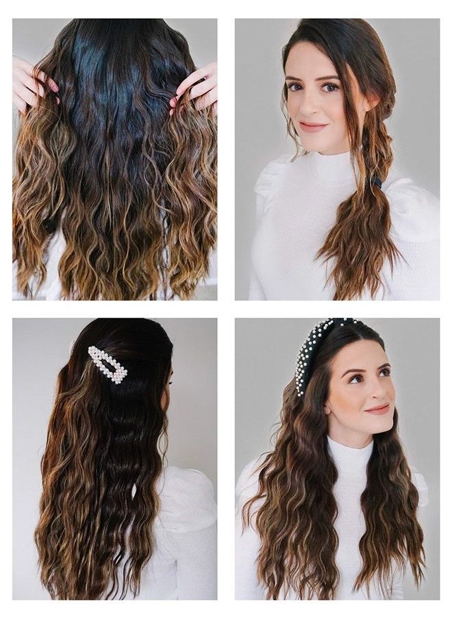 Asani Alure 3 Barrel Hair Waver for Beachy/Frizz-Free Waves w/LCD Temperature Display - 1 Inch Ceramic Tourmaline Triple Barrels, Dual Voltage Crimping Tool  - Image 3