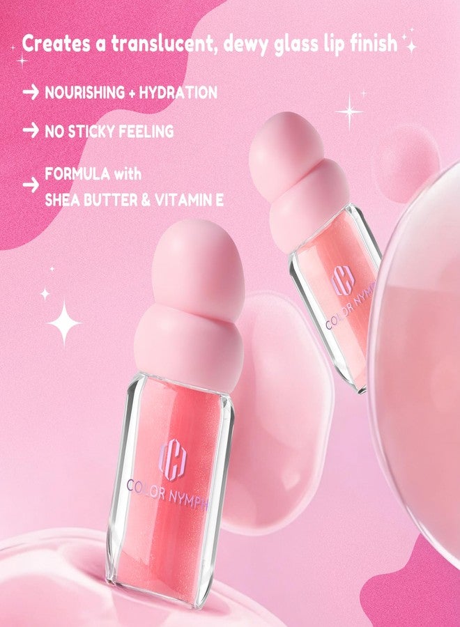 كولور_نيمف مجموعة ملمع الشفاه Color Nymph 3D Hyper-Gloss لتكبير الشفاه - مجموعة ملمع شفاه عالية اللمعان، مرطبة، مكثفة، غير لزجة - عبوة من قطعتين - Image 5