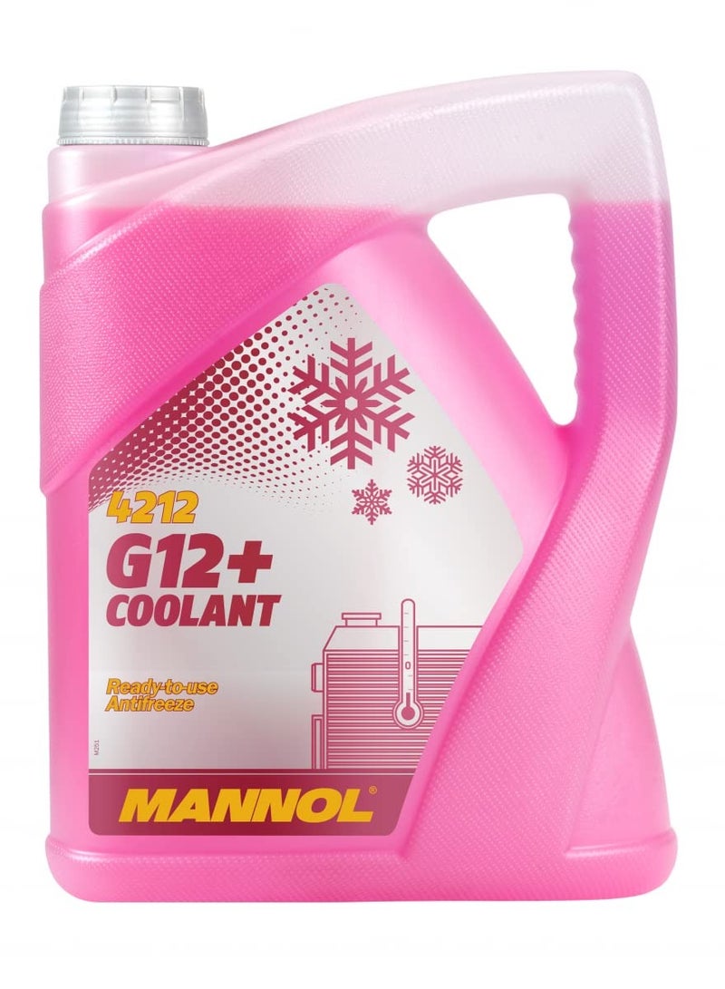 Generic For All Car 5 Litter Coolant Antifreeze G12+ Ready Mixed -30°C/+125 Hi Spec  - Image 1
