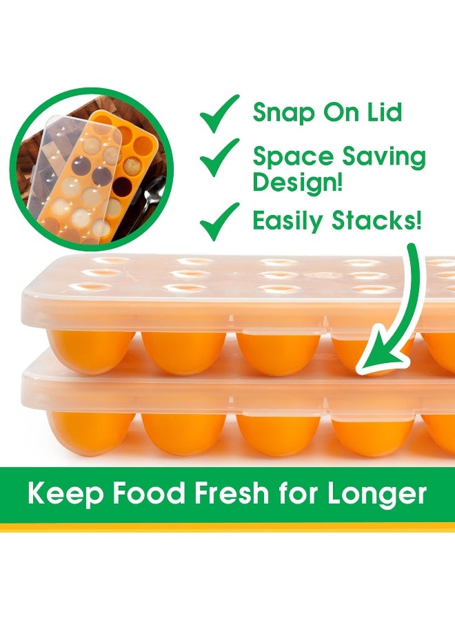 Sprout Cups Silicone Baby Food Storage Tray (2 Pack) - Pop Out 1oz Portion Silicone Freezer Tray - NON TOXIC, BPA & PVC FREE - Image 5