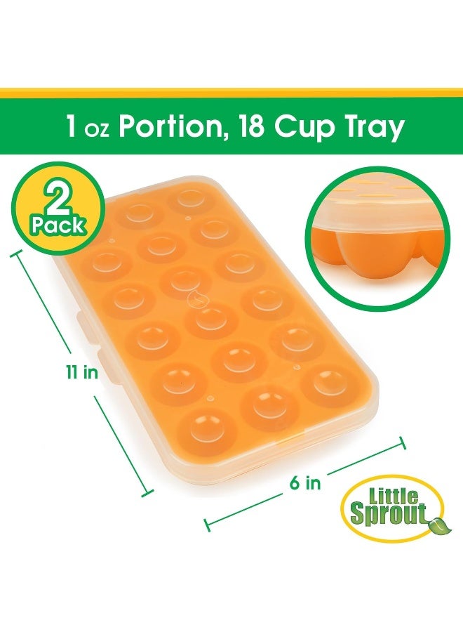Sprout Cups Silicone Baby Food Storage Tray (2 Pack) - Pop Out 1oz Portion Silicone Freezer Tray - NON TOXIC, BPA & PVC FREE - Image 3