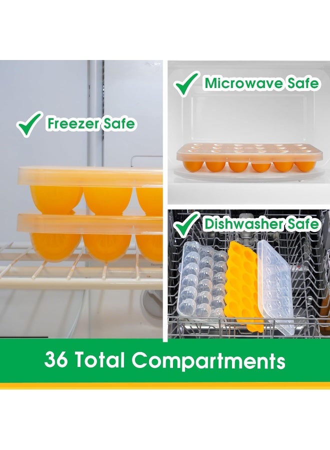 Sprout Cups Silicone Baby Food Storage Tray (2 Pack) - Pop Out 1oz Portion Silicone Freezer Tray - NON TOXIC, BPA & PVC FREE - Image 4