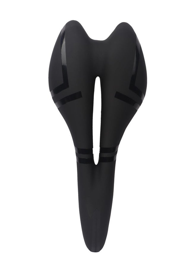 SHIVEXIM Bike Seat Bicycle Saddle - Comfort Universal Cycle Saddle Wide Cushion Pad for Women Men - Fits MTB Mountain Bike/Road Bike/Spinning Exercise Bikes (Black) - Image 2