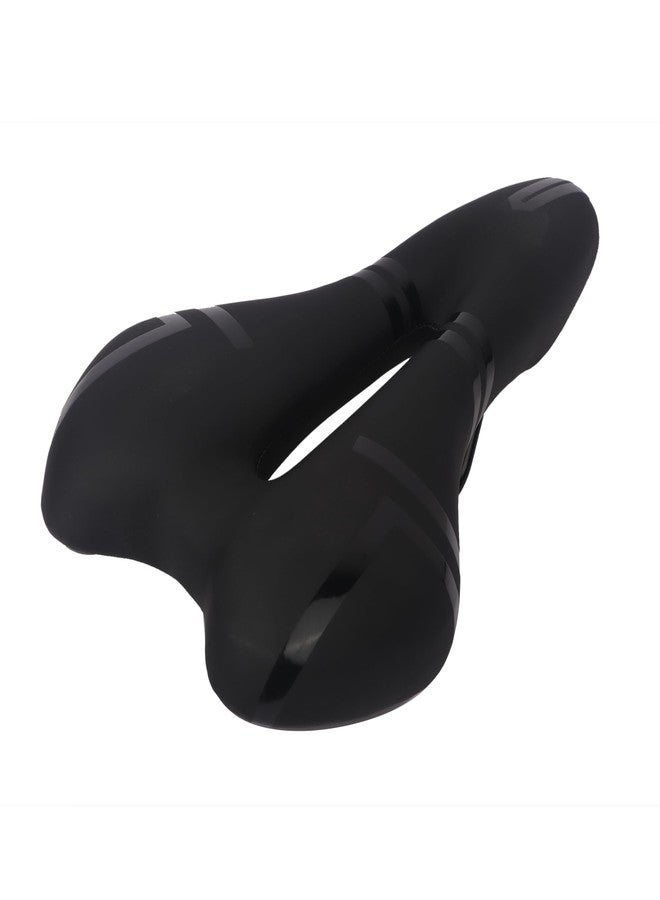 SHIVEXIM Bike Seat Bicycle Saddle - Comfort Universal Cycle Saddle Wide Cushion Pad for Women Men - Fits MTB Mountain Bike/Road Bike/Spinning Exercise Bikes (Black) - Image 1
