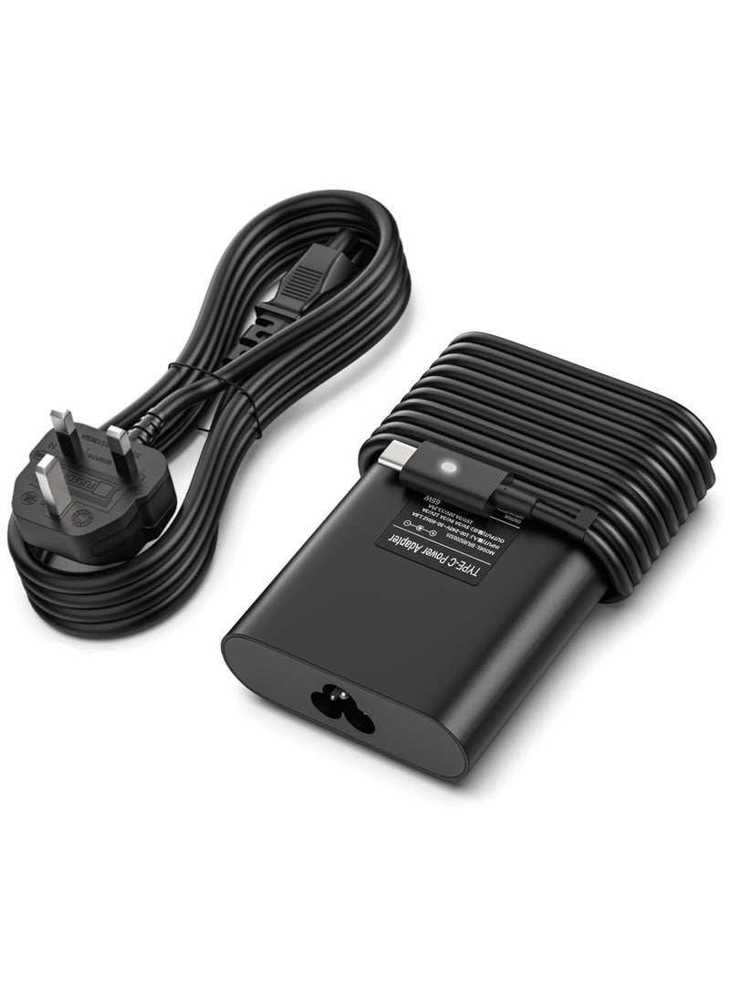 ستارويل شاحن لابتوب USB C بقدرة 65 واط لجهاز Dell XPS Latitude 5540 5440 5520 7420 7440 7530، Lenovo Thinkpad، HP، MSI، Huawei، Samsung، Galaxy، ASUS، Acer، MacBook Pro/Air محول طاقة عالمي من نوع C - Image 1