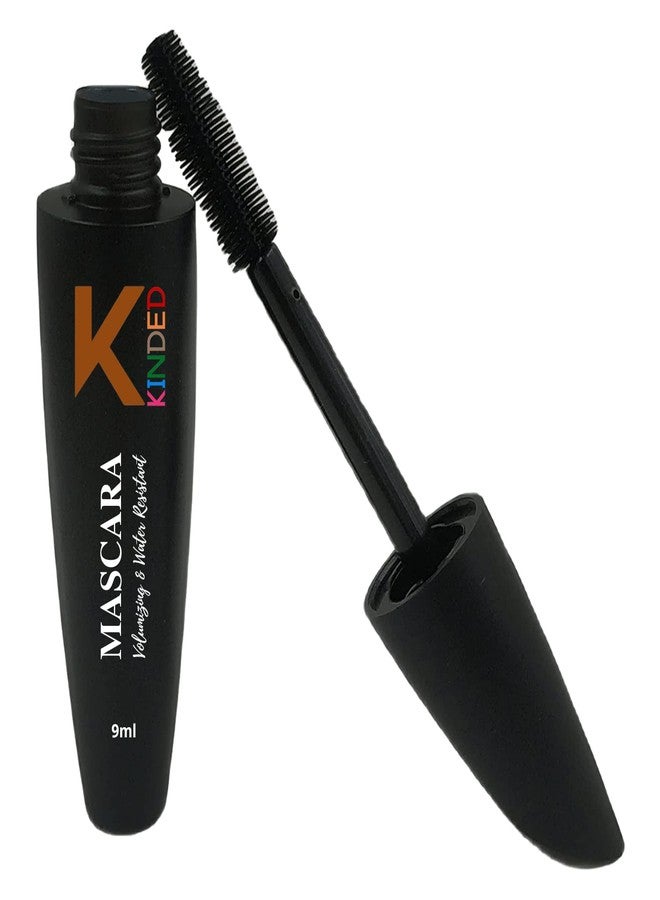 KINDED Volumizing Mascara Waterproof Long Lasting Smudgeproof Lengthening Curling Ultra Max Flexible Brush Intense Black Volume Sensational False Lash Effect for Girls Women Eye Makeup (9 ml, Black) - Image 1