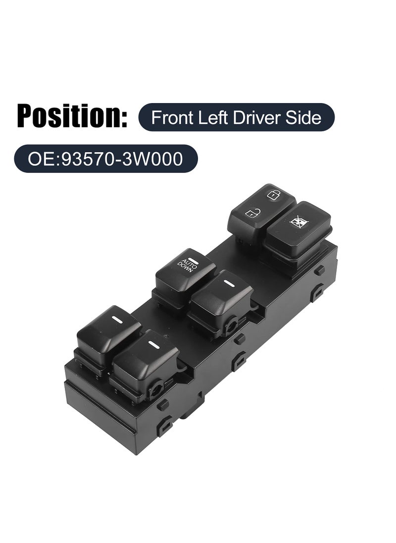 X AUTOHAUX X AUTOHAUX Front Master Driver Side Power Window Switch 93570-3W000 Replacement for Kia Sportage 2014 2015 2016  - Image 2