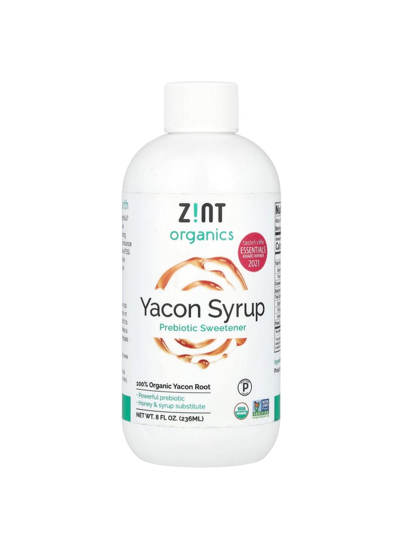 Organics, Yacon Syrup, Prebiotic Sweetener, 8 fl oz (236 ml)