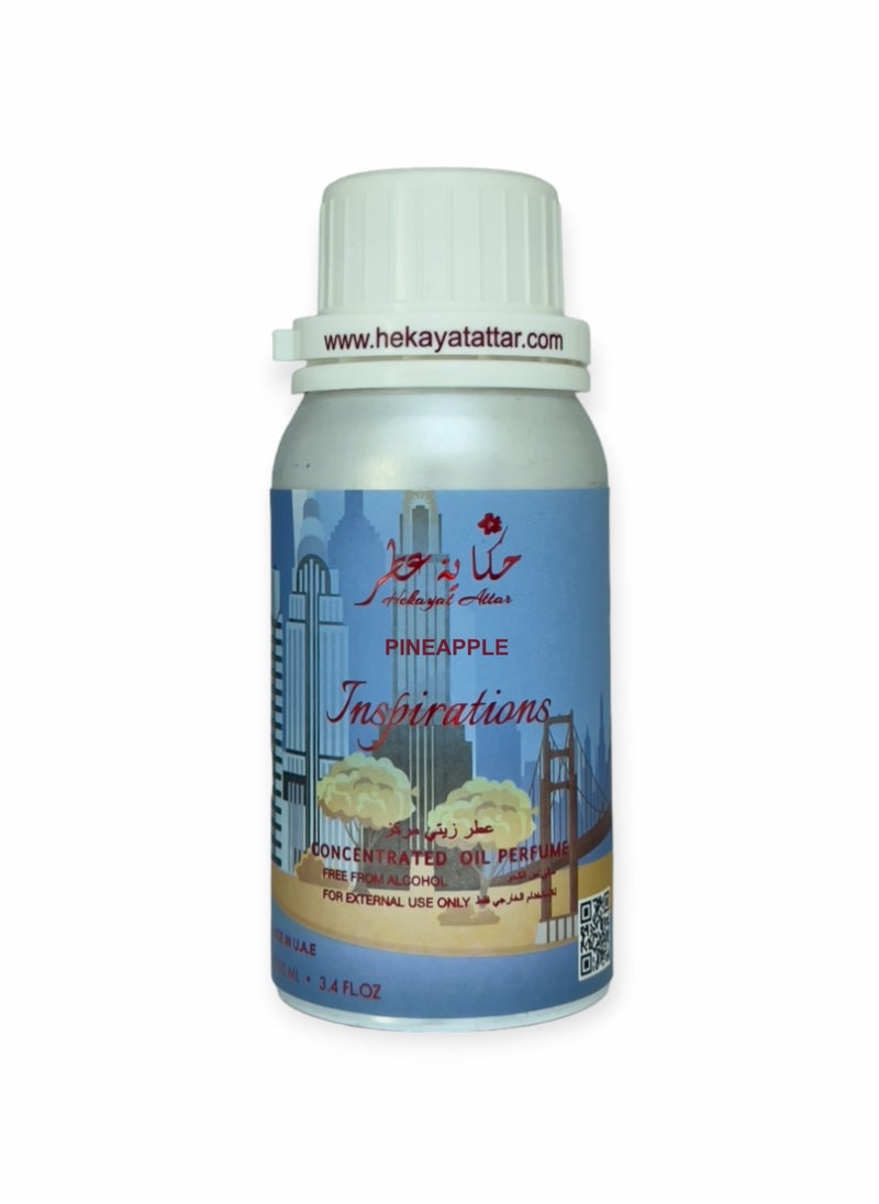 Hekayat Attar - Pineapple 100 Ml Concentrated Oil Perfume - Image 1