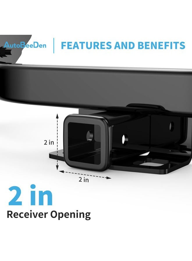 AutoBeeDen Class 3 Trailer Hitch, 2-Inch Receiver, Compatible with Hyundai Santa Fe and Kia Sorento, 2021 2022 2023 2024 2025 - Image 3