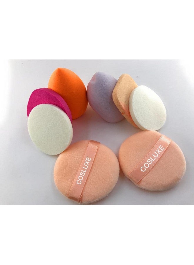COSLUXE Professional 8 In 1 Makeup Sponge Multicolour, Cotton Pad Applicator Foundation Makeup Blender Powder Buff Sponge Cosmetic Puff Women'S & Girls Cosmetic Makeup Beauty (Pack Of 1) - Image 1