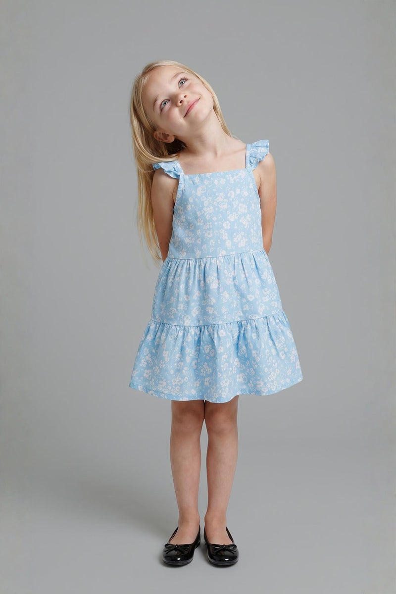 DeFacto Blue BabyGirl Baby Girl Strappy Woven Dress Casual - Image 2