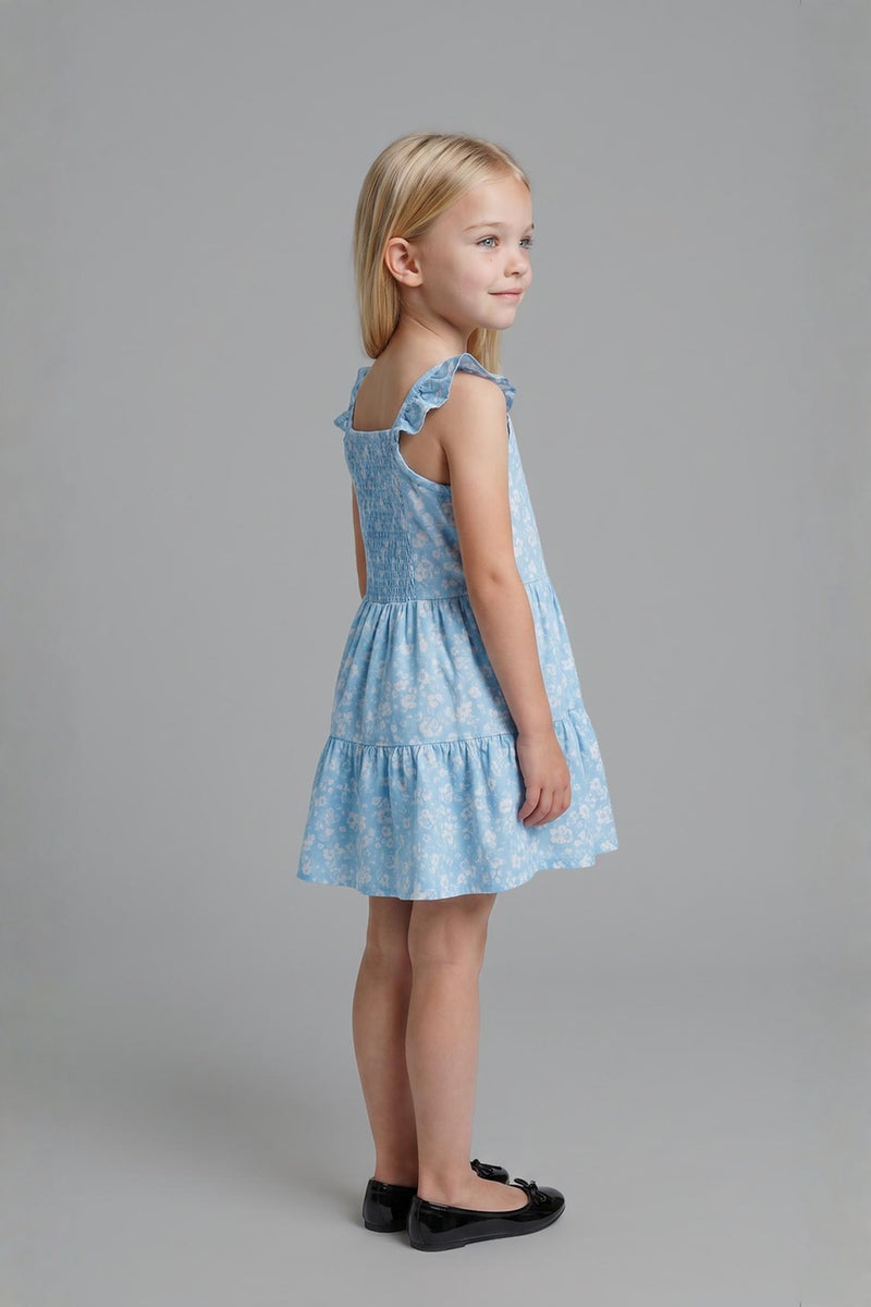 DeFacto Blue BabyGirl Baby Girl Strappy Woven Dress Casual - Image 4