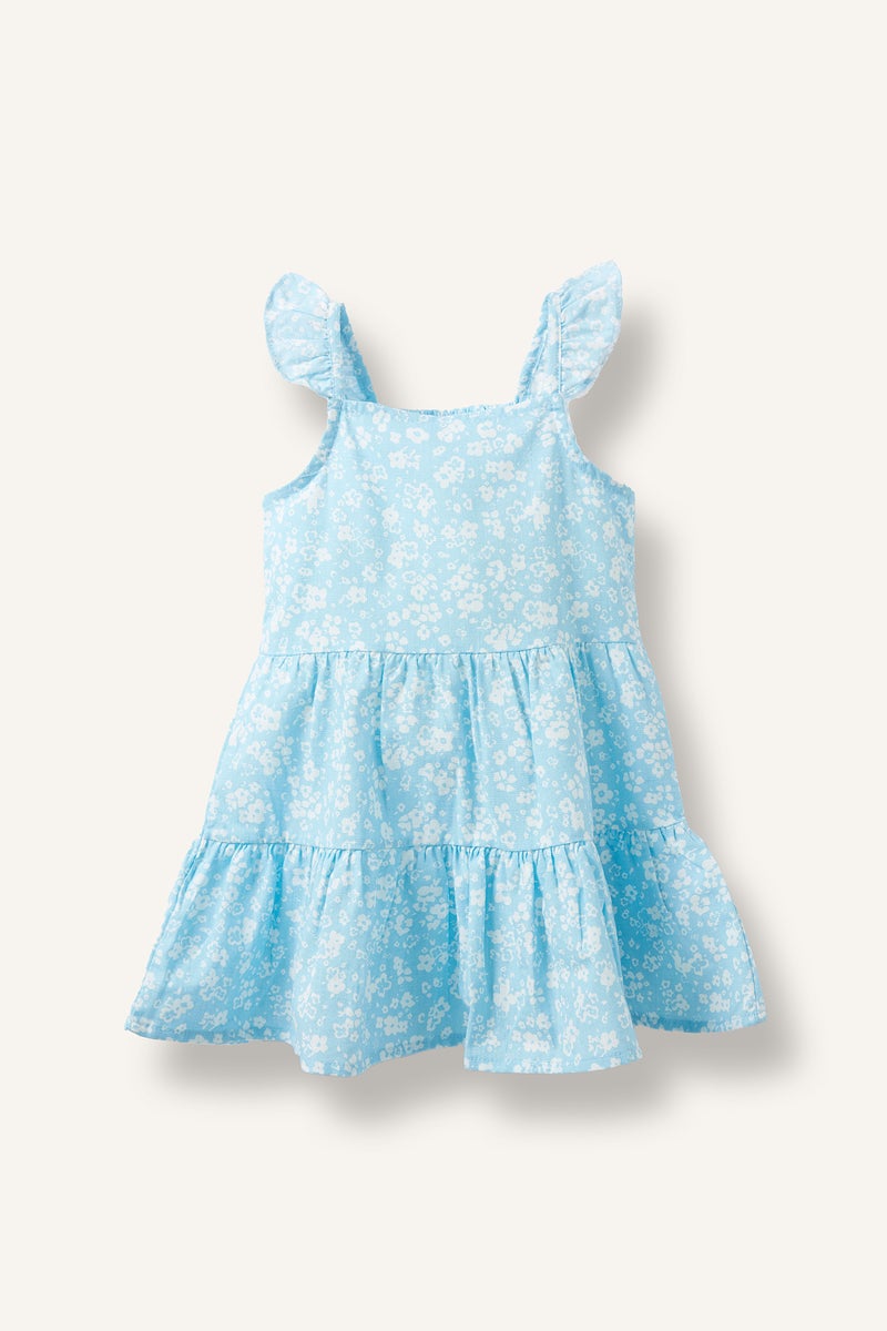 DeFacto Blue BabyGirl Baby Girl Strappy Woven Dress Casual - Image 5