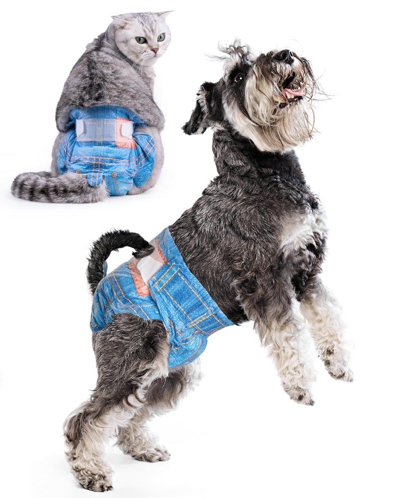 Pet Soft Dog Diapers Female, Disposable Dog Diapers, Cat Diaper for Female Cats, Puppy Diaper 8pcs Small - Image 1