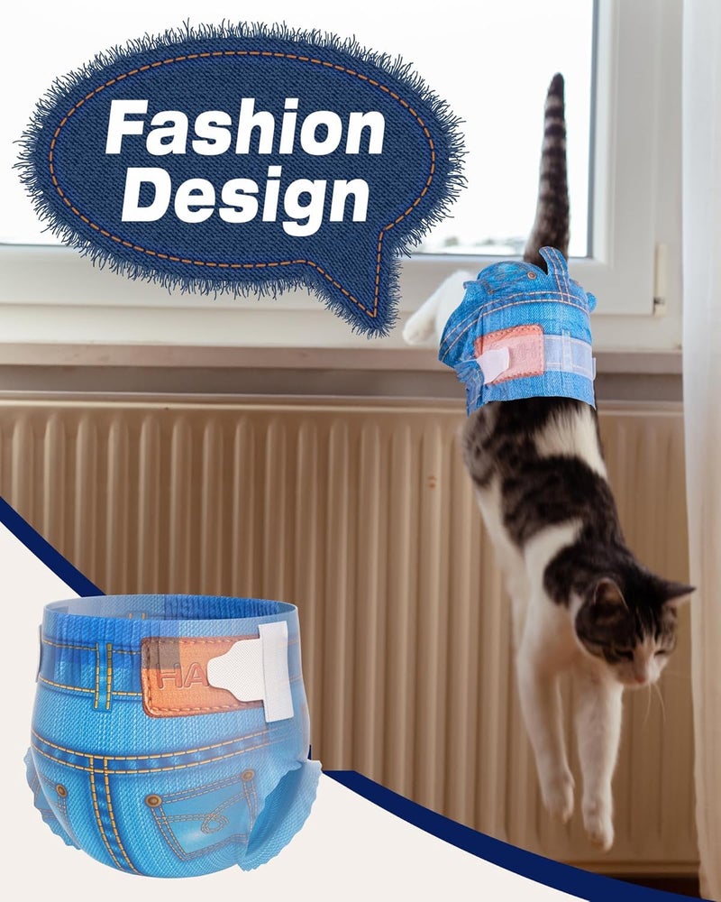 Pet Soft Dog Diapers Female, Disposable Dog Diapers, Cat Diaper for Female Cats, Puppy Diaper 8pcs Small - Image 2