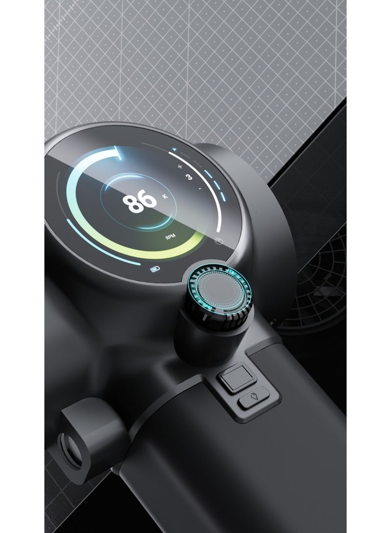 GREEN LION Storm Max Portable Air Blower with Booster / Diffuser & Extension Nozzles / 4000mAh Battery / Up to 80 Minutes Working Time / 750W Power / Ergonomic Silicone Grip / Built-in LED Light / Variable Rotary Gear - Black - Image 5