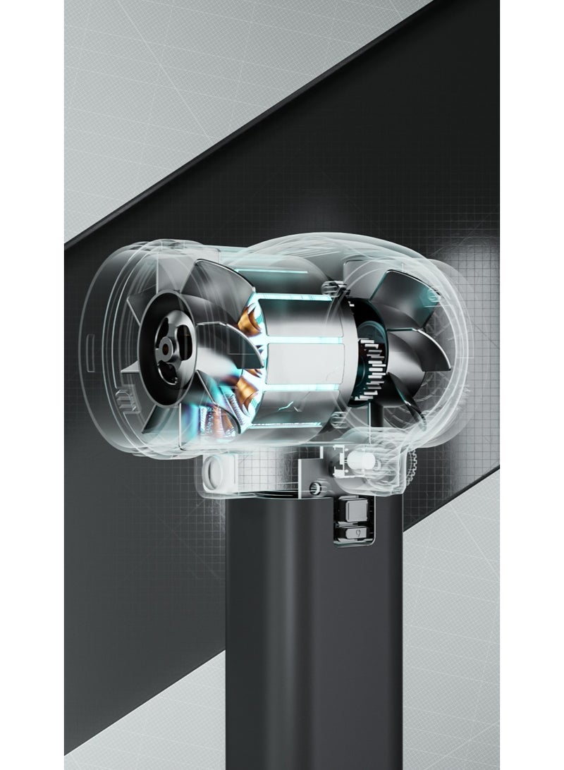 GREEN LION Storm Max Portable Air Blower with Booster / Diffuser & Extension Nozzles / 4000mAh Battery / Up to 80 Minutes Working Time / 750W Power / Ergonomic Silicone Grip / Built-in LED Light / Variable Rotary Gear - Black - Image 4