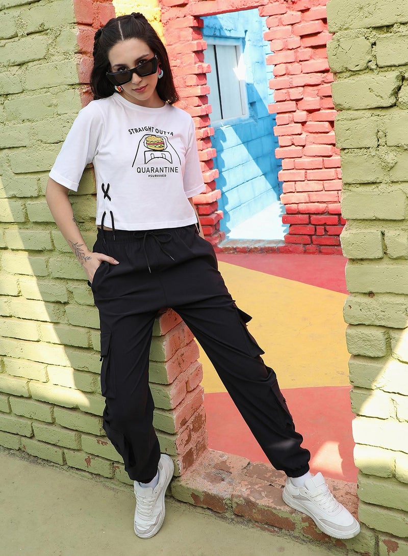 PINACOLADA Women's Chalk White Straight Outta Quarantine Top  - Image 3