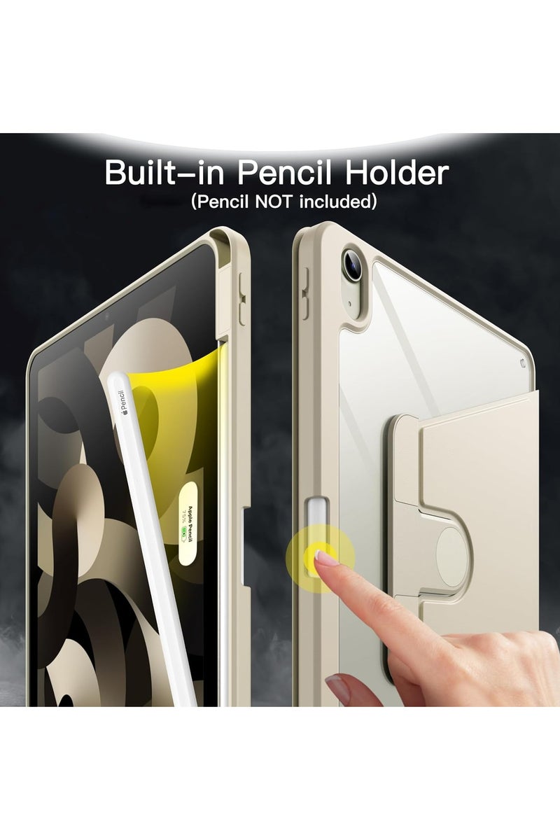 LEDIN Rotating Case for iPad Air 6 (11-Inch,2024) with Pencil Holder,360 Degree Rotation Protective Stand Slim Cover Clear Back, Auto Wake/Sleep (iPad Air 6) - Image 5