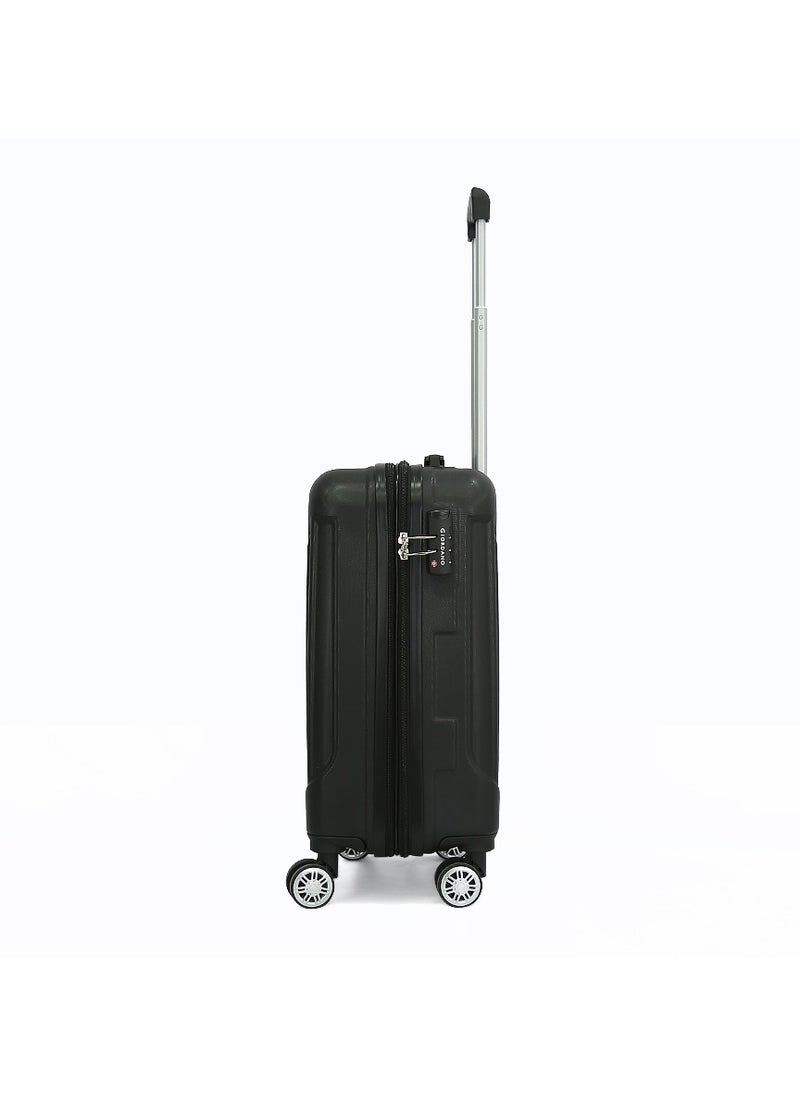 GIORDANO Giordano Hardshell 20-Inch Carry-On Trolley Bag,Black  - Image 3
