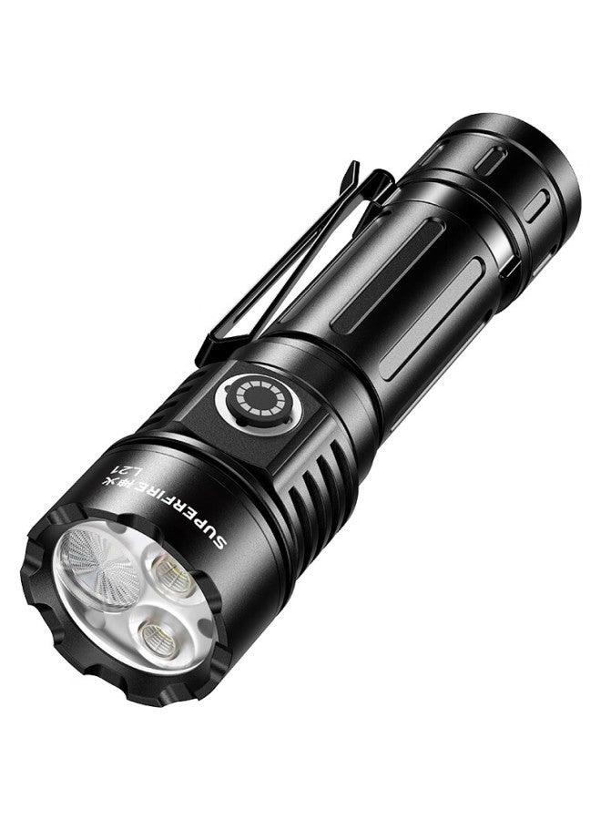 Supfire High Brightness Flashlight, Ultra-bright Wide Beam, Long Battery Life, Large Capacity, Outdoor Patrol Use