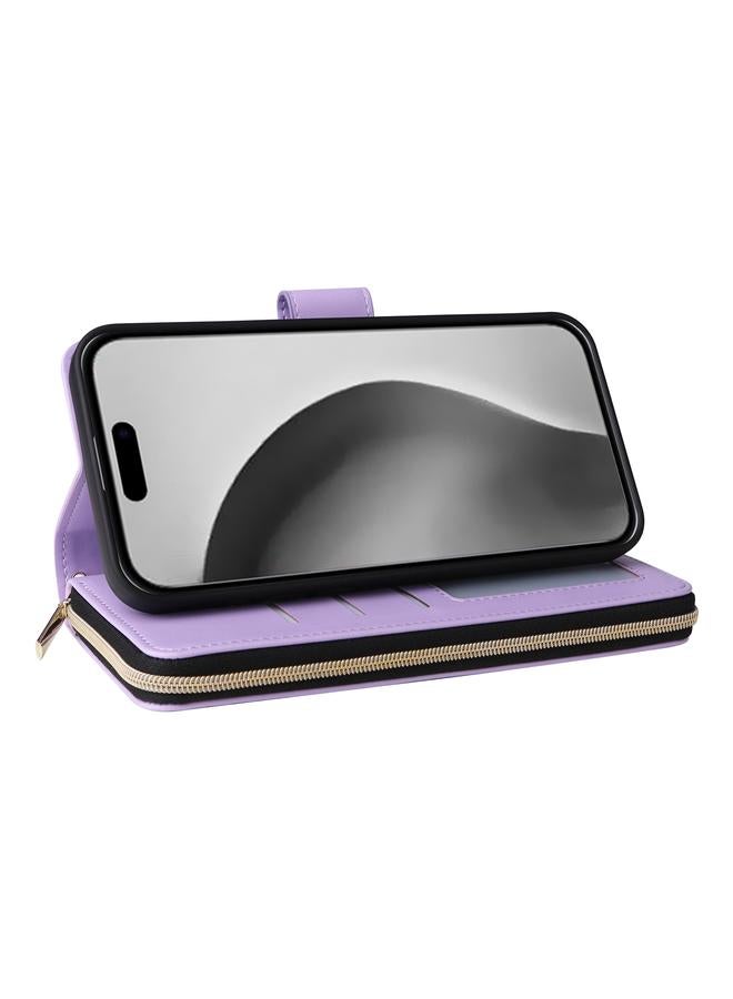 S-TOP Case For iPhone 16 Pro Max Crossbody Rhombic Zipper Tower Buckle Leather Phone Case with Lanyard - Image 5