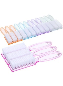 Patelai 15 Pieces Nail Brush for Cleaning Fingernails Nail Scrub Manicure Brush Handle Grip Cleaning Brushes Pedicure Brush for Toes and Nails Cleaning, 5 Colors(Fresh Colors)  - Image 1