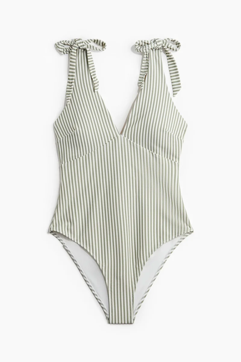 اتش اند ام Padded-cup High Leg swimsuit