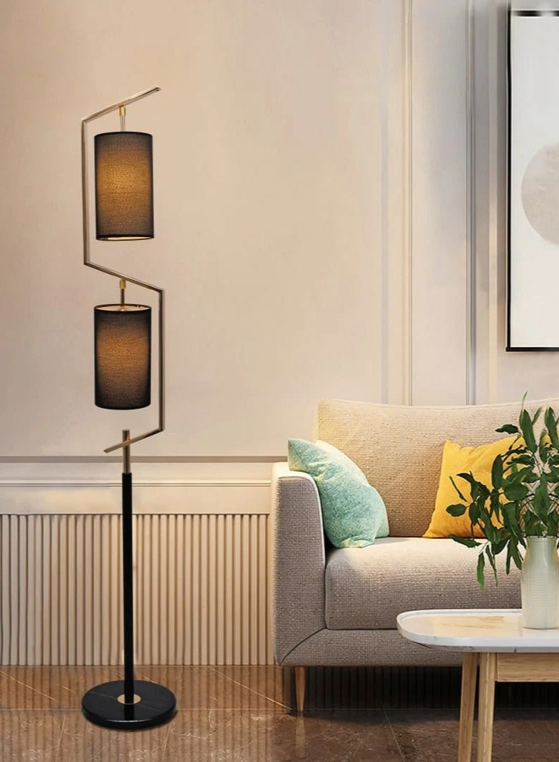 ICTC Floor lamp Golden Black color with two rotatable lamps 165 cm reliable modern design suitable for home or office