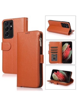 Case Cover For Samsung Galaxy S21 Ultra 5G Microfiber Zipper Horizontal Flip Leather Case (Brown) - pzsku/Z858B33D49515273F4635Z/45/_/1712263307/24038cdd-4c31-4c61-9554-aaf92225910c
