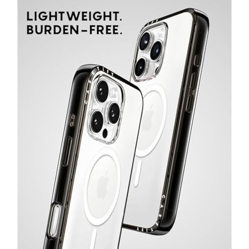 Casetify Compact iPhone 16 Pro Max Case 【Slim and Sleek/Compatible with Magsafe / 4 ft. 2X Military Grade Drop Protection】 - Fierce Tiger - Clear Black - Image 4