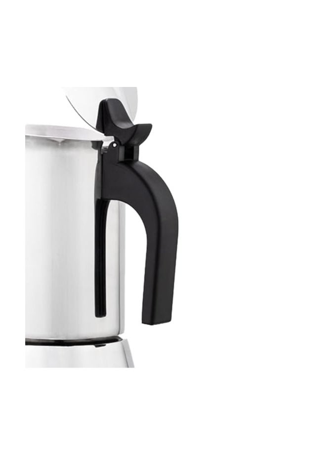 Atlasware Budan Induction Moka Pot 6 Cup Stainless Steel Espresso Maker, stovetop coffee maker  - Image 4