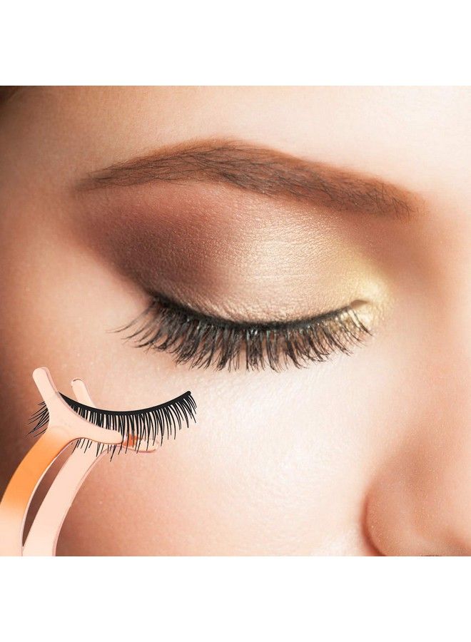 Arroyner 5 Pieces Eyelash Applicator Tool False Eyelashes Applicator Eyebrow Curler Eyebrow Scissors (Rose Golden) - Image 5
