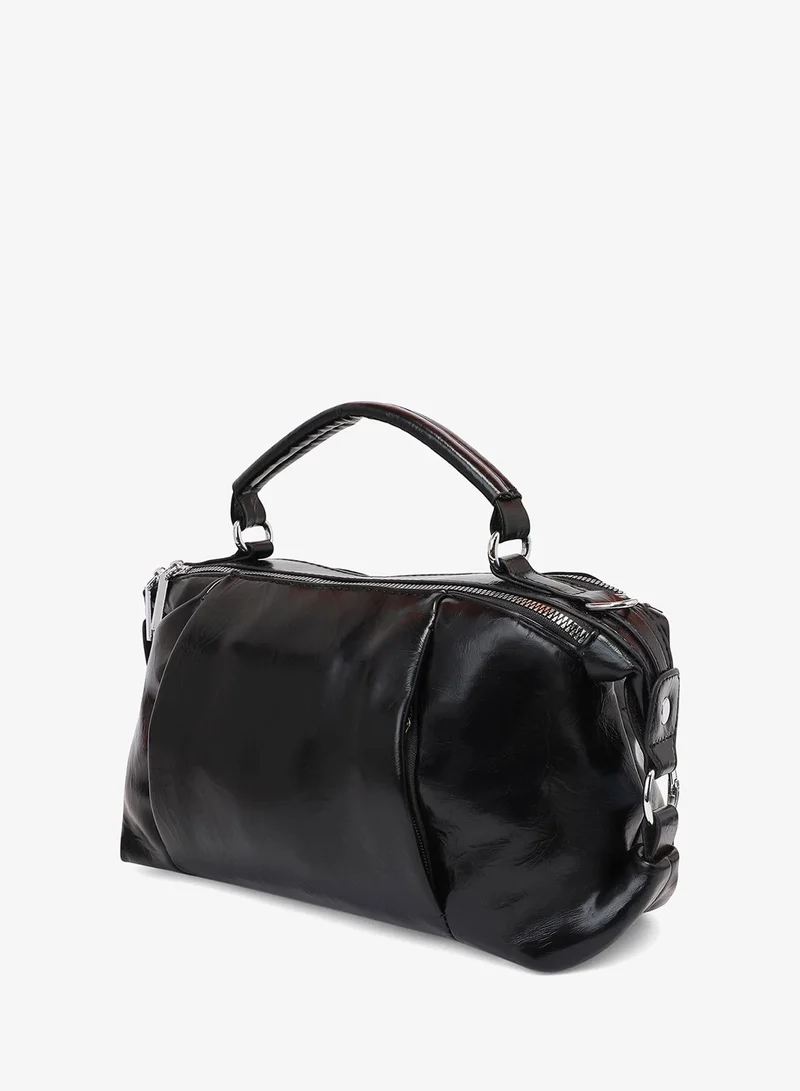 Haute Sauce  Solid Zip Lock Regular Vegan Leather Hand Bag For Women for Women | Best Price UAE