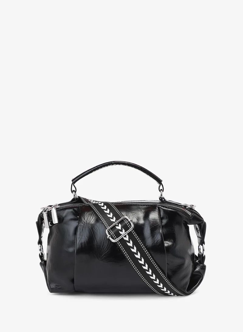 Haute Sauce  Solid Zip Lock Regular Vegan Leather Hand Bag For Women for Women | Best Price UAE