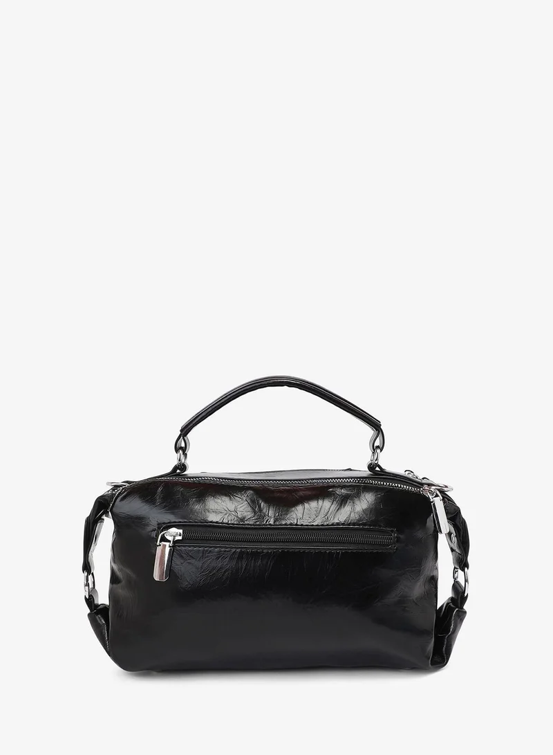 Haute Sauce  Solid Zip Lock Regular Vegan Leather Hand Bag For Women for Women | Best Price UAE