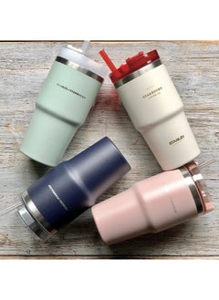 Stanley Insulated mug with straw lid, for water, Iced Tea or Coffee, Juice and Smoothie 20 oz,pink  - Image 4