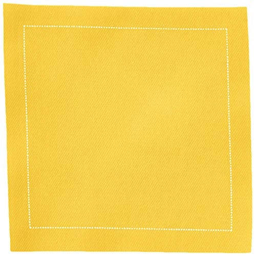 FIVE STAR NAPKINS Five Star Cocktail Napkins, 50 Luxury Cotton Disposable Cocktail Party Napkins, 4.5" x 4.5" for Home Bars, Game Nights, Beverages, Birthdays, Weddings & Holidays, Citron - Image 2
