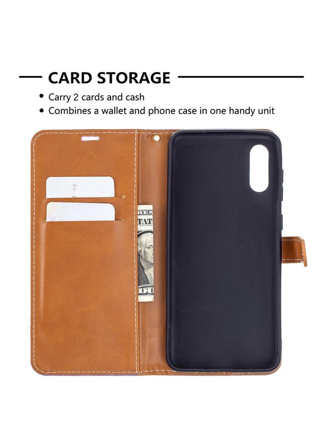 S-TOP Case For Samsung Galaxy A02 Color Matching Denim Texture Horizontal Flip Leather Case with Holder & Card Slots & Wallet & Lanyard - Image 5