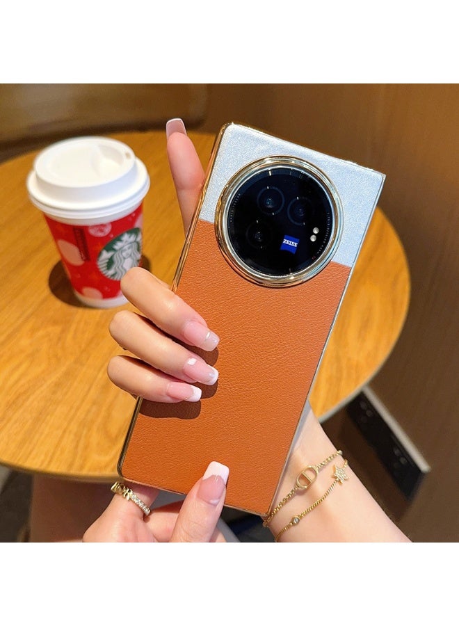 general Case Compatible with VIVO X fold 5, PU leather + Hard PC Cover, Special Leather Texture Phone Case, Anti-Fingerprint, Anti-Scratch - Image 5