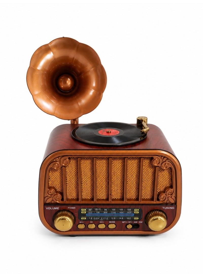 Meier Classic wooden design radio and music player – MEIER MD-1318BT - Image 1
