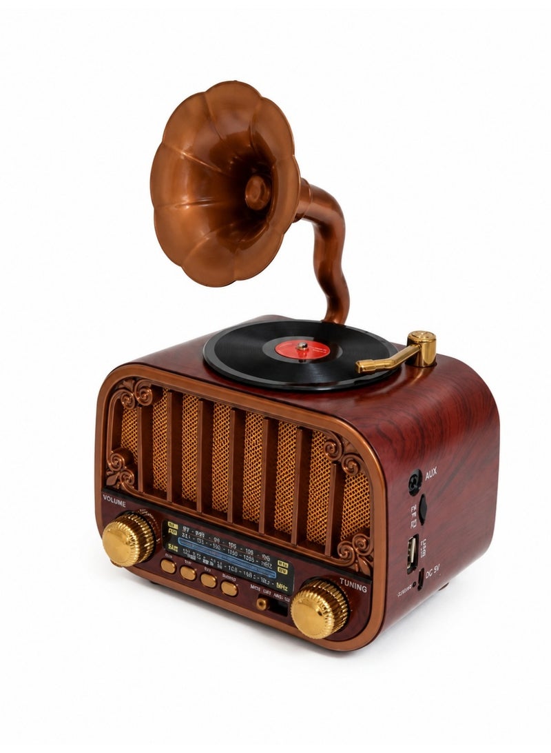 Meier Classic wooden design radio and music player – MEIER MD-1318BT - Image 2