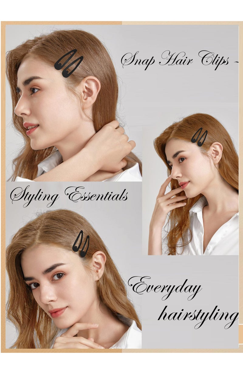 ليليت ‏20 قطعة مشابك شعر معدنية سوداء 2.7 إنش، إكسسوارات شعر، مشابك تيك تاك للنساء والبنات - Image 4