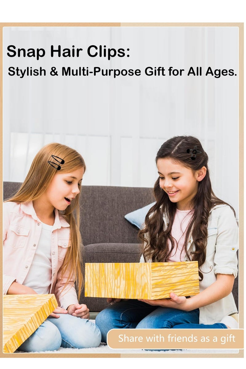 ليليت ‏20 قطعة مشابك شعر معدنية سوداء 2.7 إنش، إكسسوارات شعر، مشابك تيك تاك للنساء والبنات - Image 5